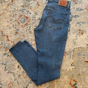 Levi's 710 super skinny blue jeans